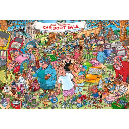 Puzzle Jumbo Original Mercadillo de Maleteros de 1000 Piezas