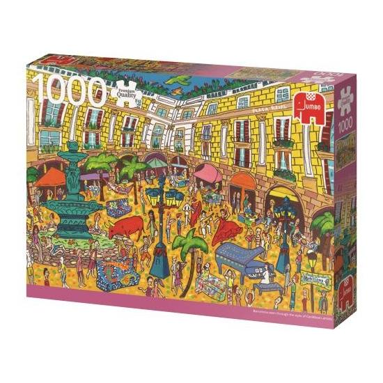 Puzzle Jumbo Plaza Real, Barcelona de 1000 Piezas
