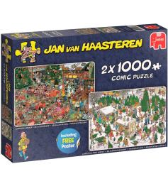 Puzzle Jumbo Regalos de Navidad de 2 x 1000 Piezas