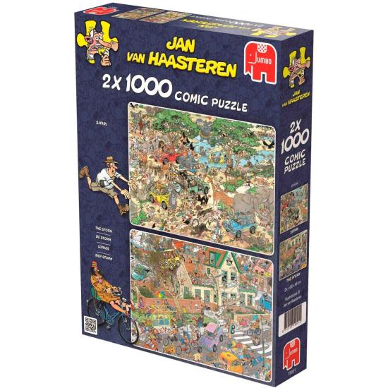 Puzzle Jumbo Safari y Tormenta de 2 x 1000 Piezas