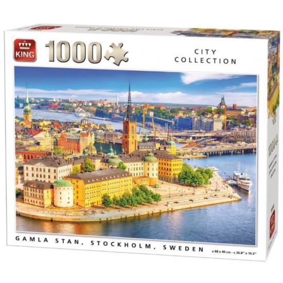 Puzzle King Gamla Stan, Estocolmo de 1000 Piezas Puzzle King Gamla Stan, Estocolmo de 1000 Piezas
