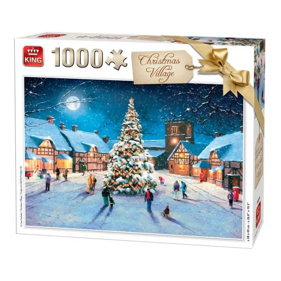 Puzzle King Pueblo de Navidad de 1000 Piezas