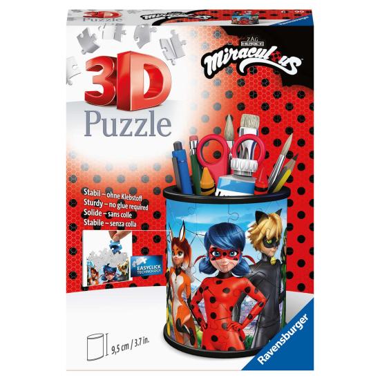 Puzzle Lapicero 3D Ravensburger Miraculous Ladybug de 57 Piezas Puzzle Lapicero 3D Ravensburger Miraculous Ladybug de 57 Piezas