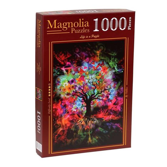 Puzzle Magnolia Árbol de Colores de 1000 Piezas