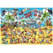 Puzzle Magnolia Caos En La Playa de 1000 Piezas