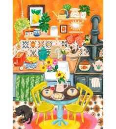 Puzzle Magnolia Cocina Naranja de 1000 Piezas