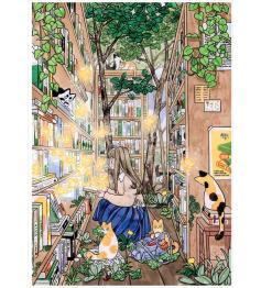 Puzzle Magnolia En El Bosque De Los Libros de 1000 Piezas