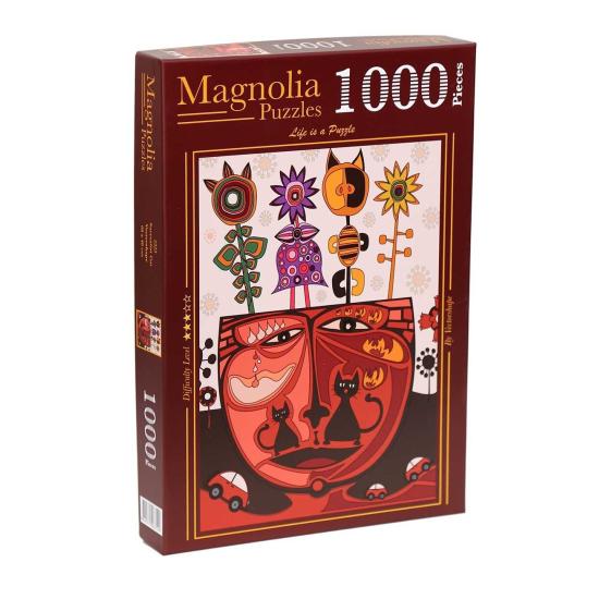 Puzzle Magnolia Gato Surrealista de 1000 Piezas