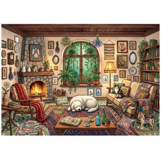 Puzzle Magnolia Habitación Encantadora de 1000 Piezas