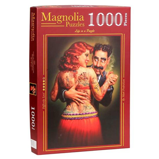 Puzzle Magnolia Lydia la Dama Tatuada de 1000 Piezas Puzzle Magnolia Lydia la Dama Tatuada de 1000 Piezas