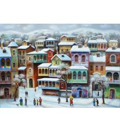Puzzle Magnolia Nieve en el Old Tbilisi de 1000 Piezas