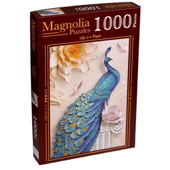 pellizco Derribar Condición Comprar Puzzle Magnolia Pavo Real Azul de 1000 Piezas - Magnolia-3515