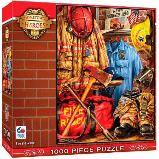 Puzzle MasterPieces Fuego y Rescate (Hometown Heroes) de 1000 P Puzzle MasterPieces Fuego y Rescate (Hometown Heroes) de 1000 P