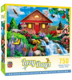 Puzzle MasterPieces Cascada y Flores de 750 Piezas