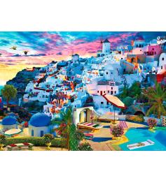 Puzzle MasterPieces Cielo de Santorini de 1000 Piezas