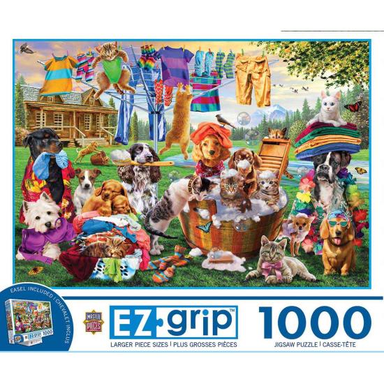 Puzzle MasterPieces El Día de la Colada de Mascotas XXL de 1000