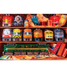 Puzzle MasterPieces Estantes Llenos de Trenes de 2000 Piezas