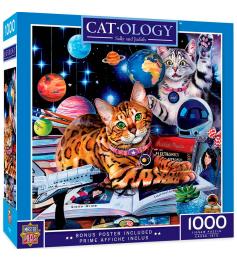 Puzzle MasterPieces Gatos del Espacio de 1000 Piezas