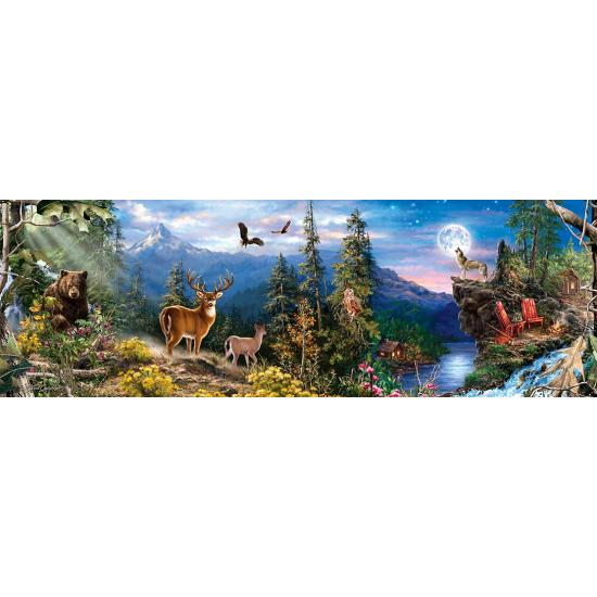 Puzzle MasterPieces Panorámico Animales del Bosque 1000 Piezas Puzzle MasterPieces Panorámico Animales del Bosque 1000 Piezas