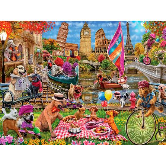 Puzzle MasterPieces Perros Turistas XXL de 300 Piezas