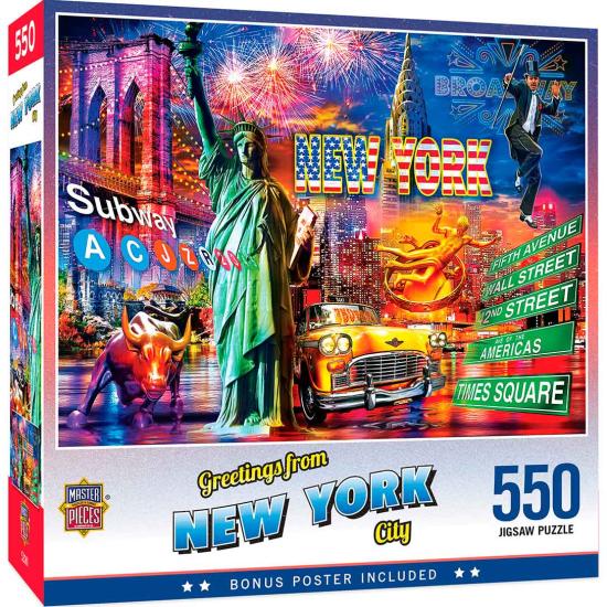 Puzzle MasterPieces Saludos Desde Nueva York de 550 Piezas Puzzle MasterPieces Saludos Desde Nueva York de 550 Piezas