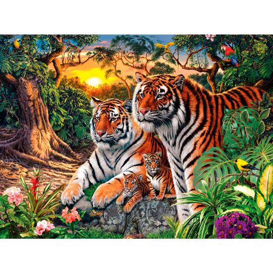 Puzzle MasterPieces Tigres en la Jungla de 550 Piezas Puzzle MasterPieces Tigres en la Jungla de 550 Piezas