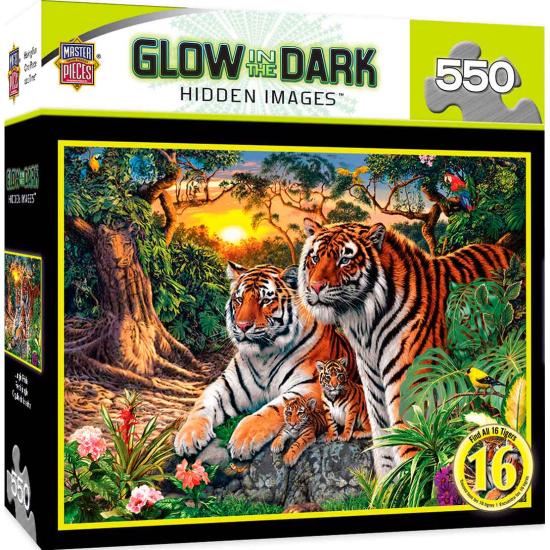Puzzle MasterPieces Tigres en la Jungla de 550 Piezas Puzzle MasterPieces Tigres en la Jungla de 550 Piezas