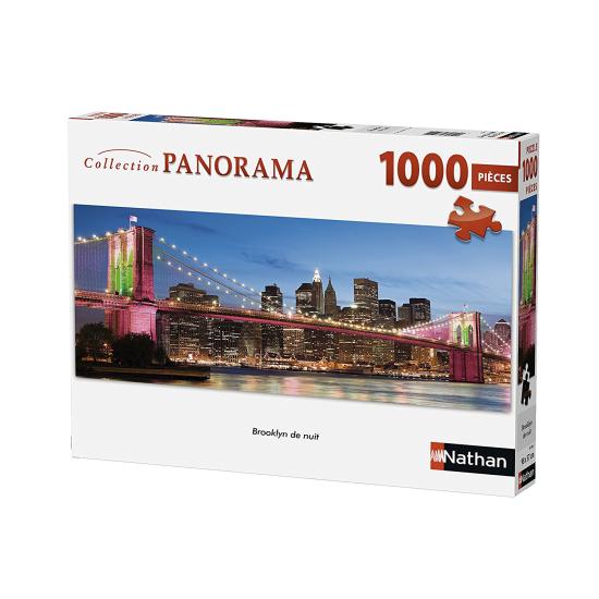 Puzzle Nathan Puente de Brooklyn de Noche de 1000 Piezas