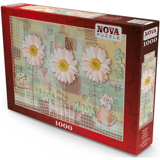 Puzzle Nova Flores de Gerbera Rosa de 1000 Piezas