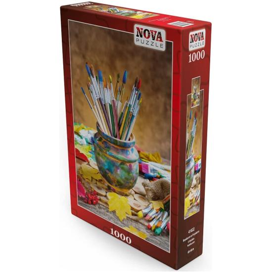 Puzzle Nova Mis Pinturas y Pinceles de 1000 Piezas Puzzle Nova Mis Pinturas y Pinceles de 1000 Piezas