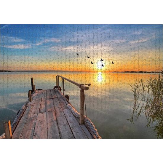 Puzzle Nova Puesta del Sol en el Muelle de 1000 Piezas