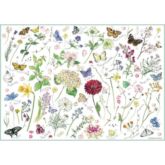 Puzzle Otter House Colección de Flores y Mariposas de 1000 Pzs