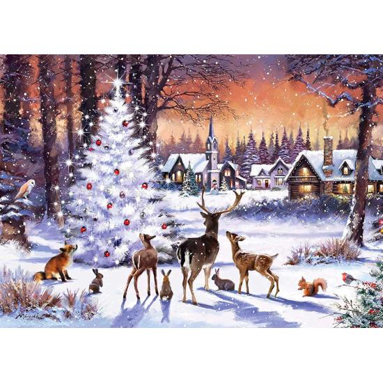 Puzzle Otter House Encuentro de Navidad de 1000 Piezas