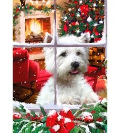Puzzle Otter House Esperando a Papá Noel de 1000 Piezas