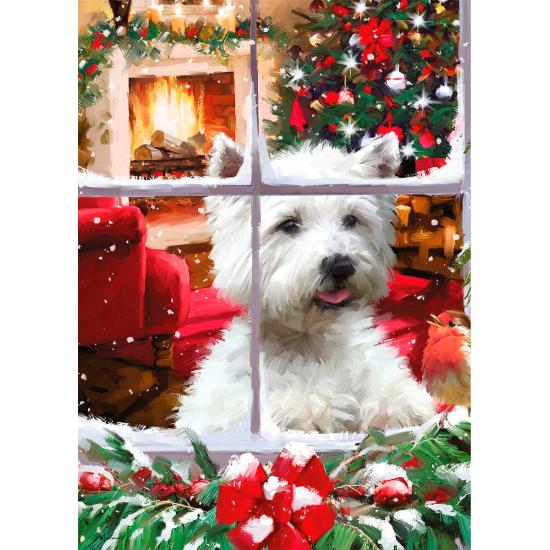 Puzzle Otter House Esperando a Papá Noel de 1000 Piezas