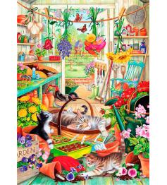 Puzzle Otter House Gatitos Jardineros de 1000 Piezas
