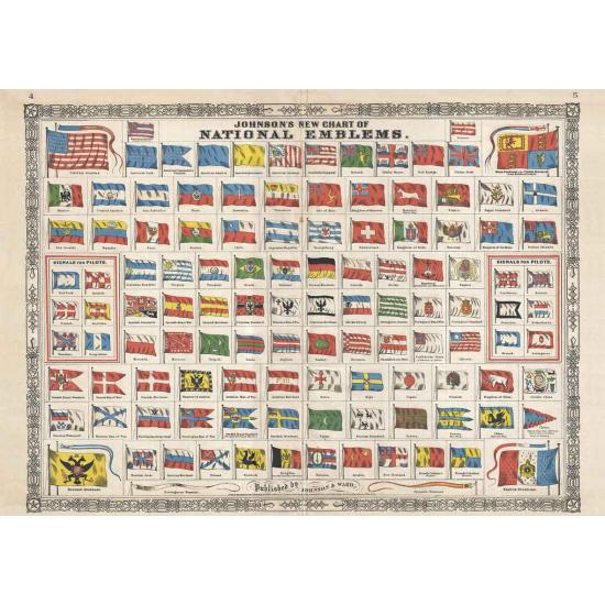 Puzzle Piatnik Banderas Nacionales de 1000 Piezas