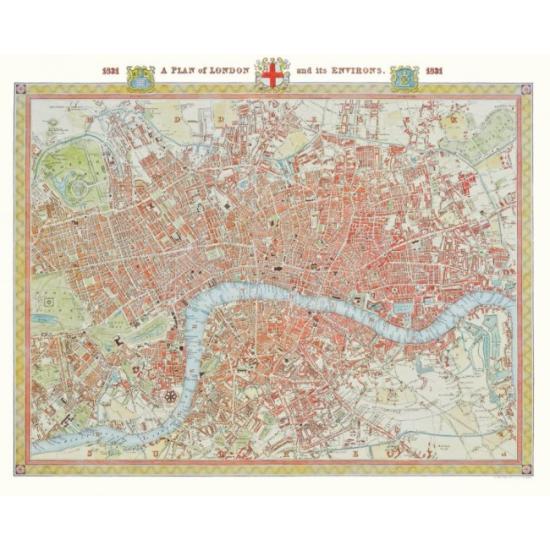 Puzzle Piatnik Plano de Londres, 1831 de 1000 Piezas