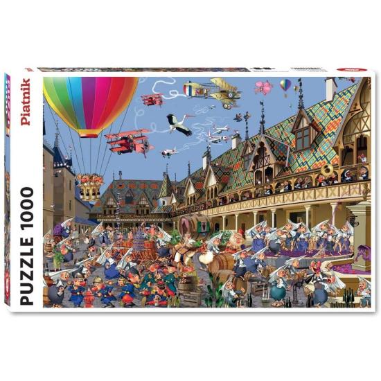 Puzzle Piatnik Subasta de Vinos en Beaune de 1000 Piezas Puzzle Piatnik Subasta de Vinos en Beaune de 1000 Piezas
