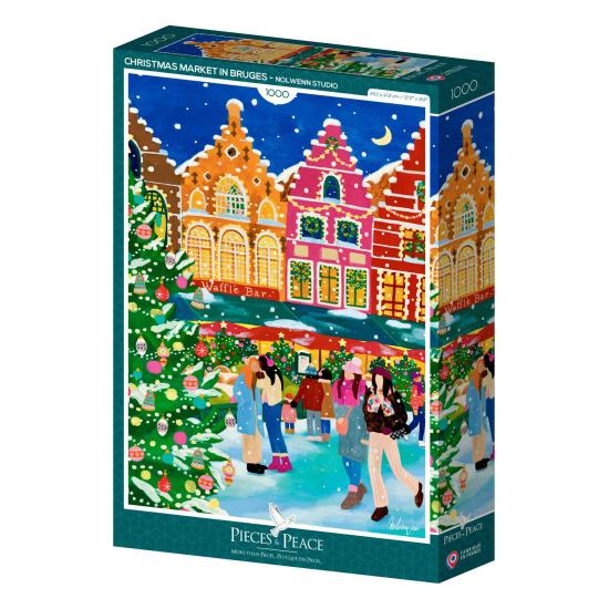 Puzzle Pieces and Peace Mercado Navideño De Brujas 1000 Piezas