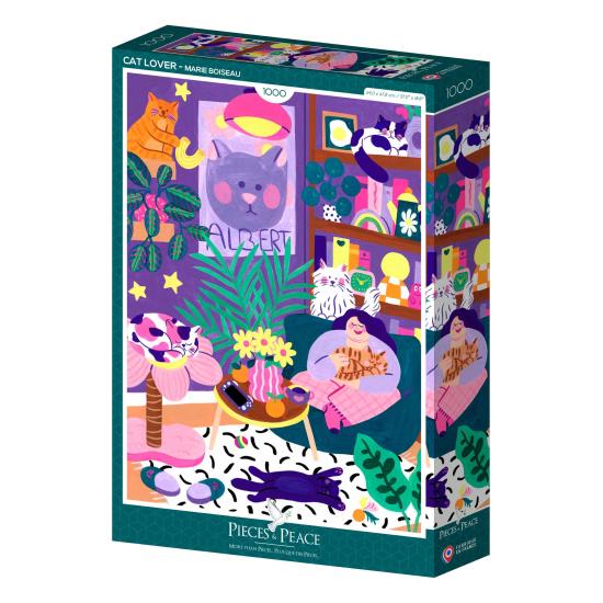 Puzzle Pieces and Peace Amante De Los Gatos de 1000 Piezas