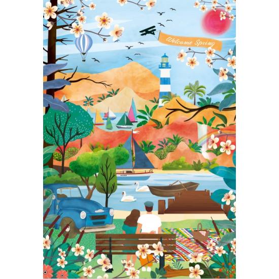 Puzzle Pieces and Peace Bienvenida Primavera de 1000 Pzs