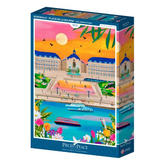 Puzzle Pieces and Peace Burdeos, Place De La Bourse 500 Piezas