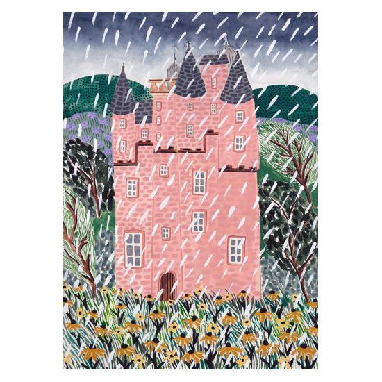 Puzzle Pieces and Peace Castillo Rosa de 1000 Piezas