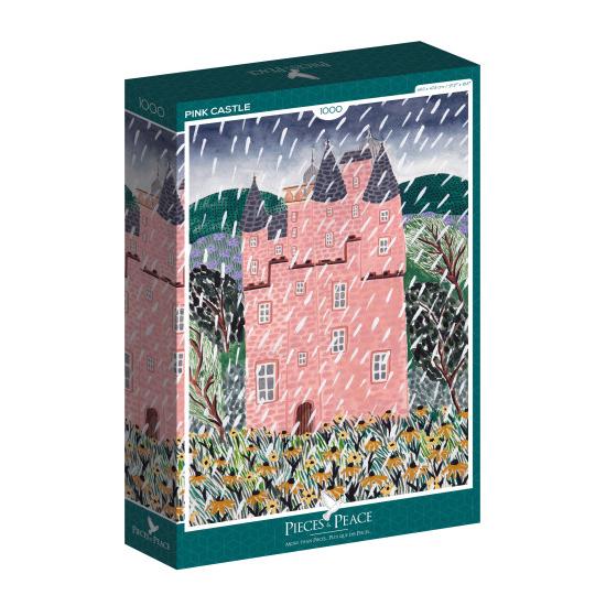 Puzzle Pieces and Peace Castillo Rosa de 1000 Piezas