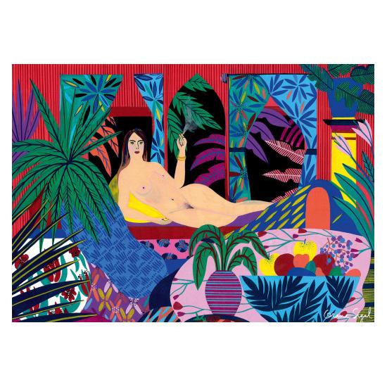 Puzzle Pieces and Peace Desnuda con Cigarro de 1500 Piezas