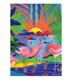 Puzzle Pieces and Peace Flamencos Rosados de 1000 Piezas