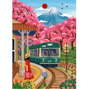 Puzzle Pieces and Peace Fuji Florecido 500 Piezas