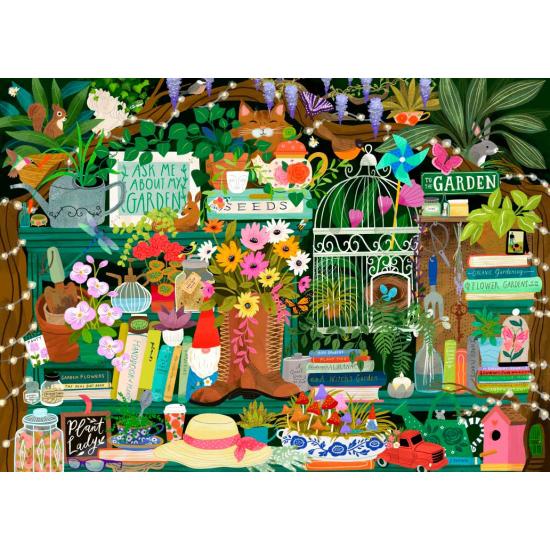 Puzzle Pieces and Peace La Biblioteca De Un Jardinero 1500 Pieza