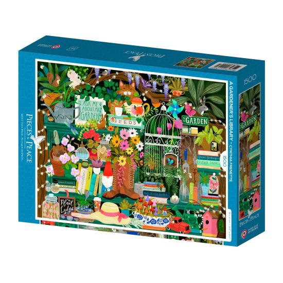 Puzzle Pieces and Peace La Biblioteca De Un Jardinero 1500 Pieza